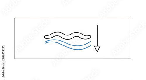 Stylized diagram illustrating a fluctuating waveform and a clear lower boundary indicator