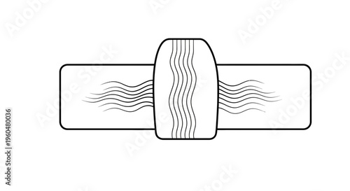 Stylized line art depicting a streamlined surf or board with energetic fluid motion vector graphic