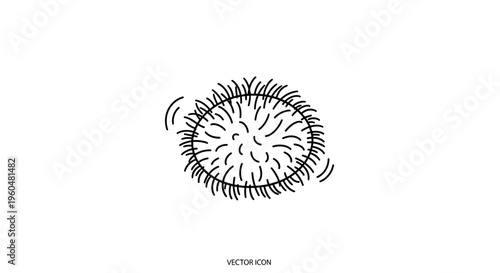 Abstract microscopic organism vector illustration for health and biology concepts