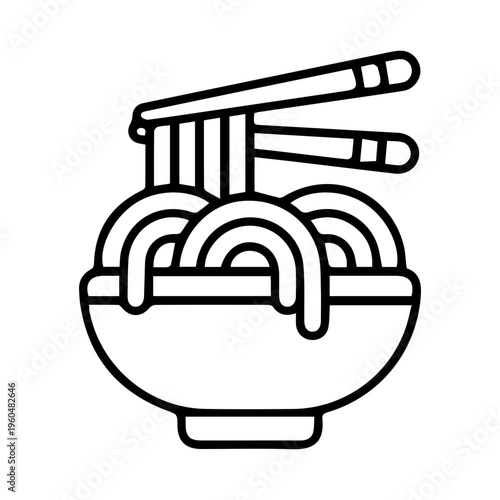Noodles with Chopsticks Bowl
