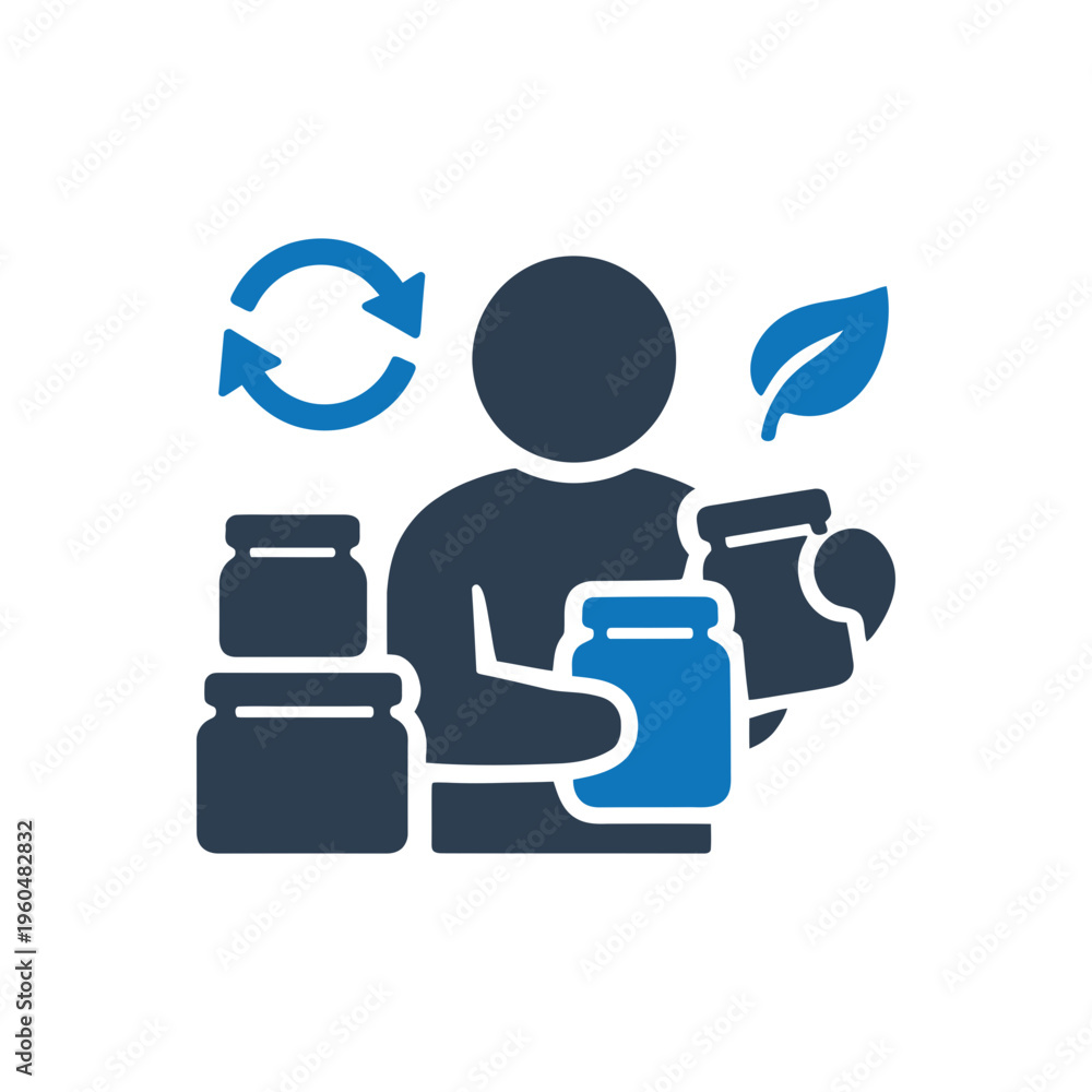 Obraz premium Zero Waste Refillable Icon