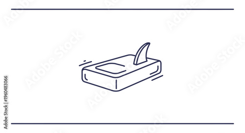 Minimalist Outline Surfboard Icon for Water Sports Enthusiasts and Beach Themed Designs