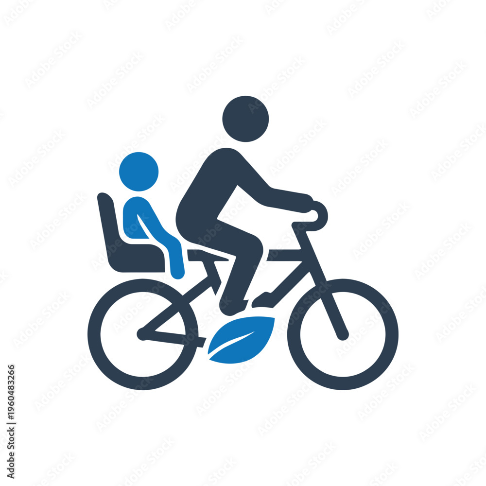 Obraz premium Eco Friendly Family Commute Icon