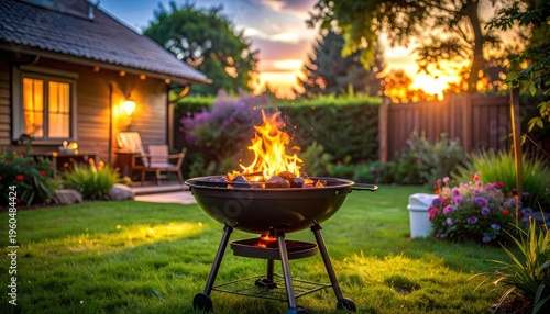 Golden hour serenity amidst verdant landscapes