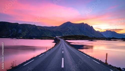 Serene journey towards a vibrant horizon