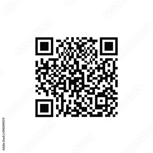 A square black and white QR code with positioning markers in the corners