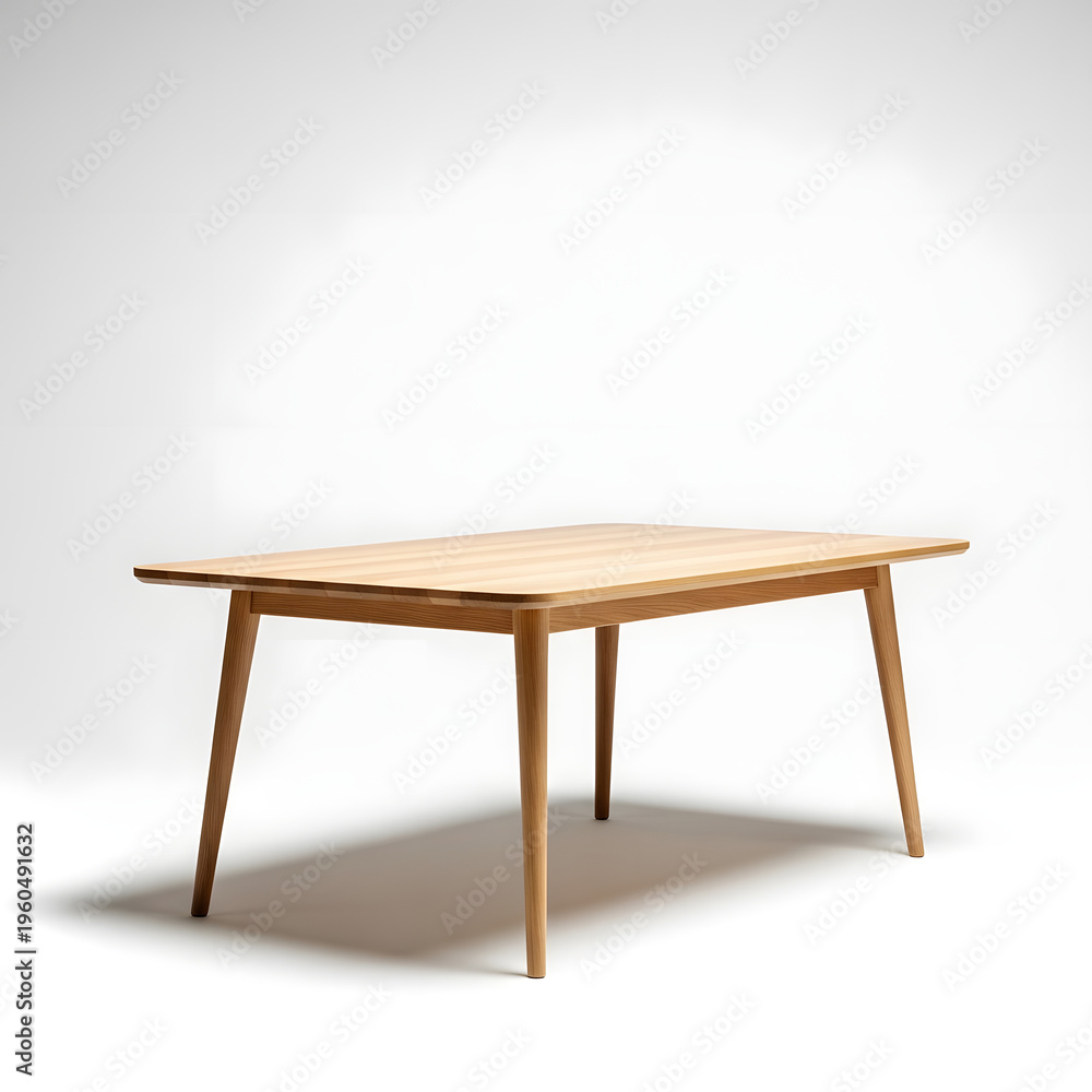 Fototapeta premium A wooden table with four legs