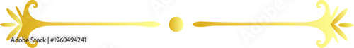 Golden, ornate, decorative dividers, elegant vector borders, luxury design elements