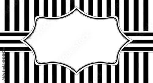 Black and white striped pattern with a central white shape