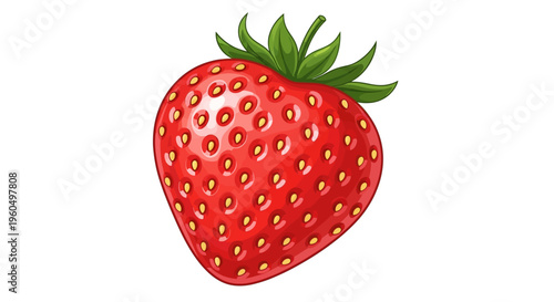 Fresh Red Strawberry Fruit Closeup View.