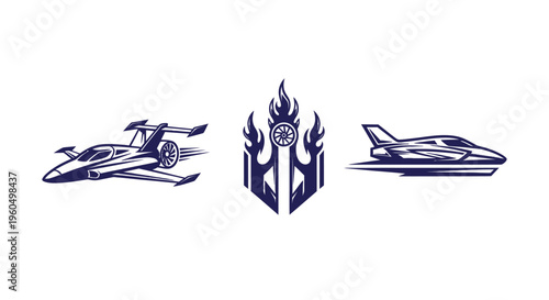 Modern Jet Fighters and Emblem