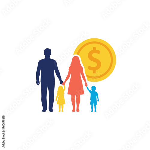 Family Financial Support and Household Savings Icon
