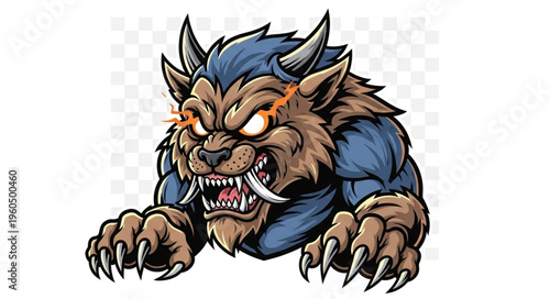 Furry Monster Cartoon Character.