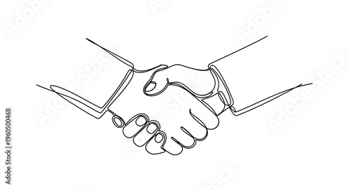 Business handshake, partnership agreement, trust, collaboration, success, teamwork, deal