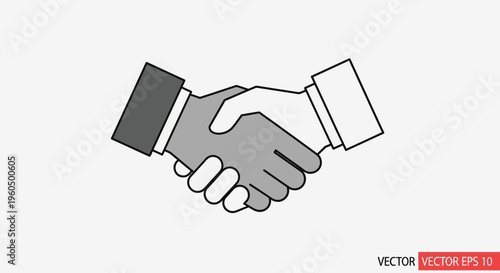 Business handshake icon, agreement, partnership, deal, success, teamwork, collaboration, trust