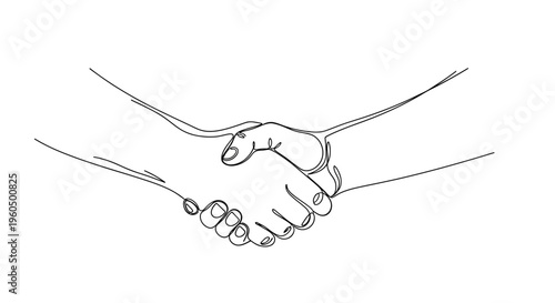 Handshake illustration, business agreement, partnership, trust, collaboration, success