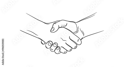 Handshake Illustration: Agreement, Partnership, and Trust in Business