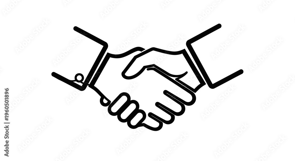 Obraz premium Business handshake, agreement, partnership, deal, success, teamwork, cooperation, trust