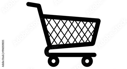Black Shopping Cart Icon
