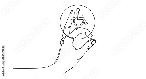 Hand holding a globe with earth.