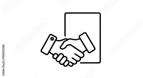 Business Partnership Agreement Handshake Icon