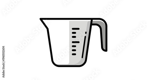 Measuring Cup Icon: Kitchen Tool for Cooking and Baking