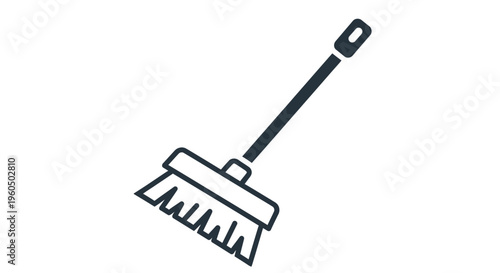 Broom Icon Vector Graphic - Cleaning Tool Symbol