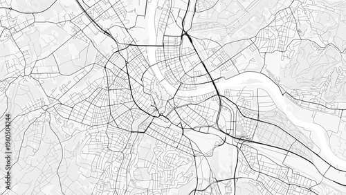 Bild auf Leinwand Basel City Map