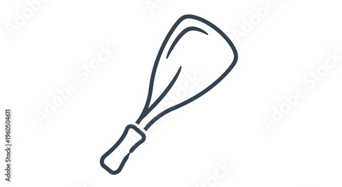 Hand-drawn illustration of a whisk, kitchen utensil for baking and cooking