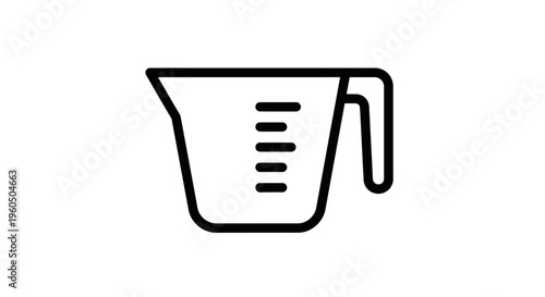 Measuring Cup Icon: Kitchen Tool for Cooking and Baking