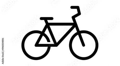 Simple Bicycle Icon Vector Graphic