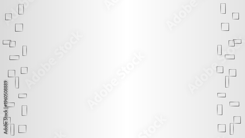 Light grey gradient background with scattered square outlines on left and right sides