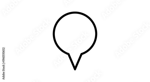 Simple location pin icon, map marker, pointer symbol, navigation, travel, destination concept