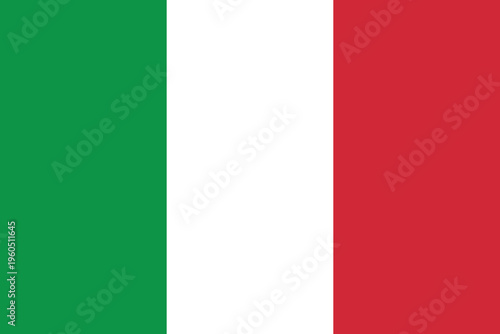 Simple Flat Vector Design Italy National Flag
