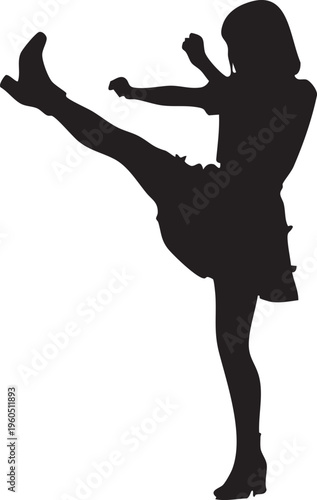 女性のアイドルのシルエットポーズ