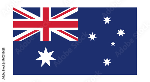 Australian Flag - Union Jack and Southern Cross Stars on Blue Field