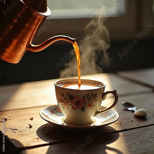 Golden Hour Morning Tea Pour