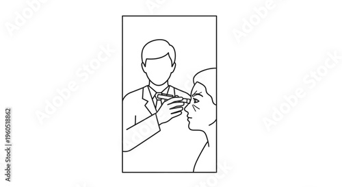 Professional optometrist conducting a thorough eye examination on a patient in a medical clinic