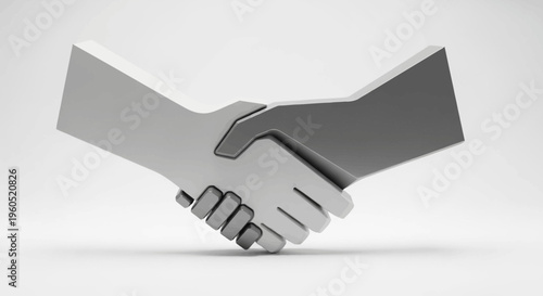 3D Handshake Icon: Business Partnership, Agreement, Trust, and Collaboration Concept