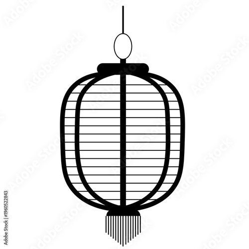 traditional Asian style lantern, New year Chinese lamp icon, Spherical Lanterns,  Lunar New Year