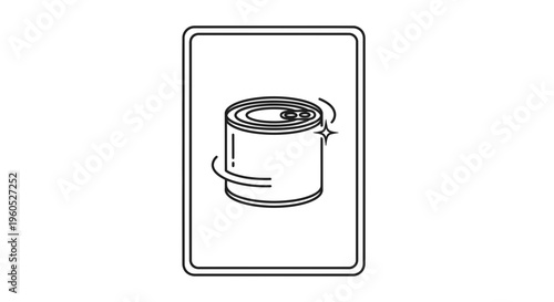 Essential food can cleaning symbol representing safe product handling and hygiene practices