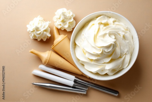 Wallpaper Mural Premium Pastry Preparation Setup with Piping Bags and Offset Tools for Baking Enthusiasts Torontodigital.ca