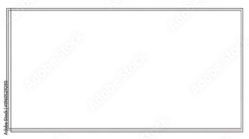 Metallic silver thin line frame