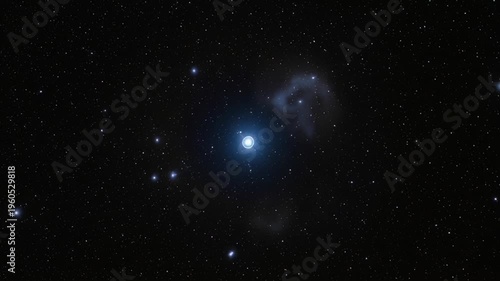 Deep space with stars and nebula in the dark universe