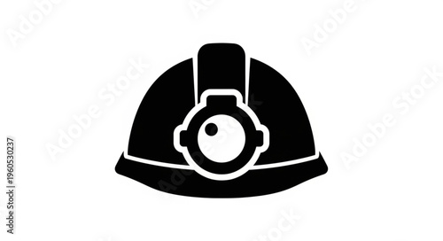Iconic Miners Helmet with Headlamp Symbolizing Safety and Industry.