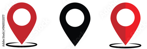 Location  icon set map pointer , navigation marker distance route  address destination indicator pinpoint button  icons collection black , red , green , blue  location icon set , white background, EPS