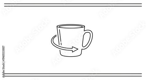 Dynamic Beverage Container Rotation Icon for Product Display and User Interface Element