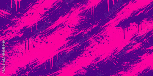 Abstract a vibrant and dynamic pattern in fuchsia and purple hues. The bold strokes and splatters create a sense of movement and energy, perfect for adding a touch of color and flair to any project.