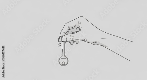 Hand holding small metal lock.