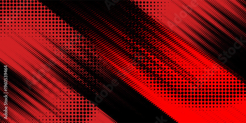 Halftone dots red and blue color grunge texture background. Dot pop art comic sport style vector illustration.